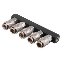 Разветвитель воздуха Intertool 1/4" x 5 выходов I с быстроразъемным соединением (PT-1857)