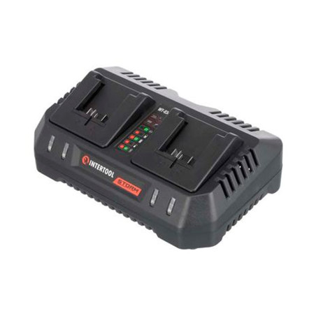 Зарядное устройство для аккумулятора Intertool 20В x 4Ач Li-Ion Storm для 2 АКБ (WT-0346)