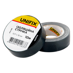 Лента изоляционная Unifix 18 x 0.17 мм x 25 м черная (ETU-25B) (5 шт.)