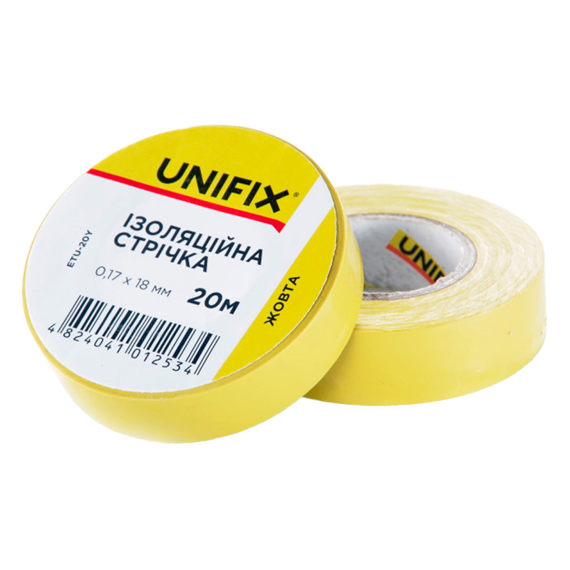 Лента изоляционная Unifix 18 x 0.17 мм x 10 м желтая (ETU-10Y) (10 шт.)