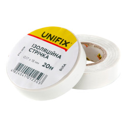 Лента изоляционная Unifix 18 x 0.17 мм x 20 м белая (ETU-20W) (10 шт.)
