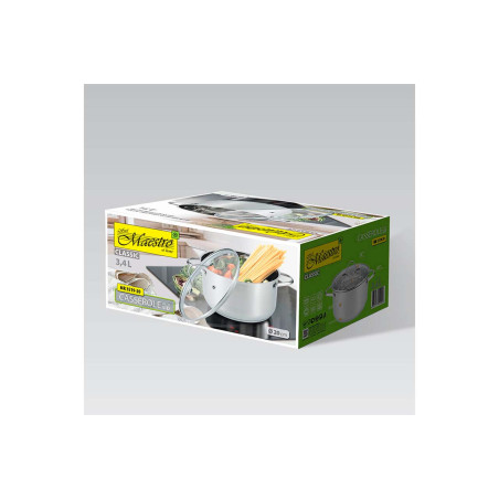 Кастрюля нержавеющая Maestro 200 мм x 3.4 л (MR-3519-20)