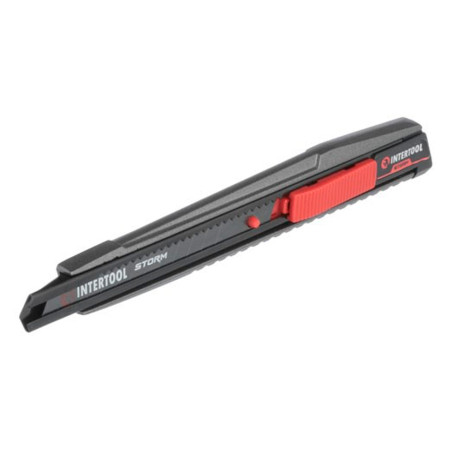 Нож сегментный Intertool-Storm 9 мм алюминиевый (HT-0533)