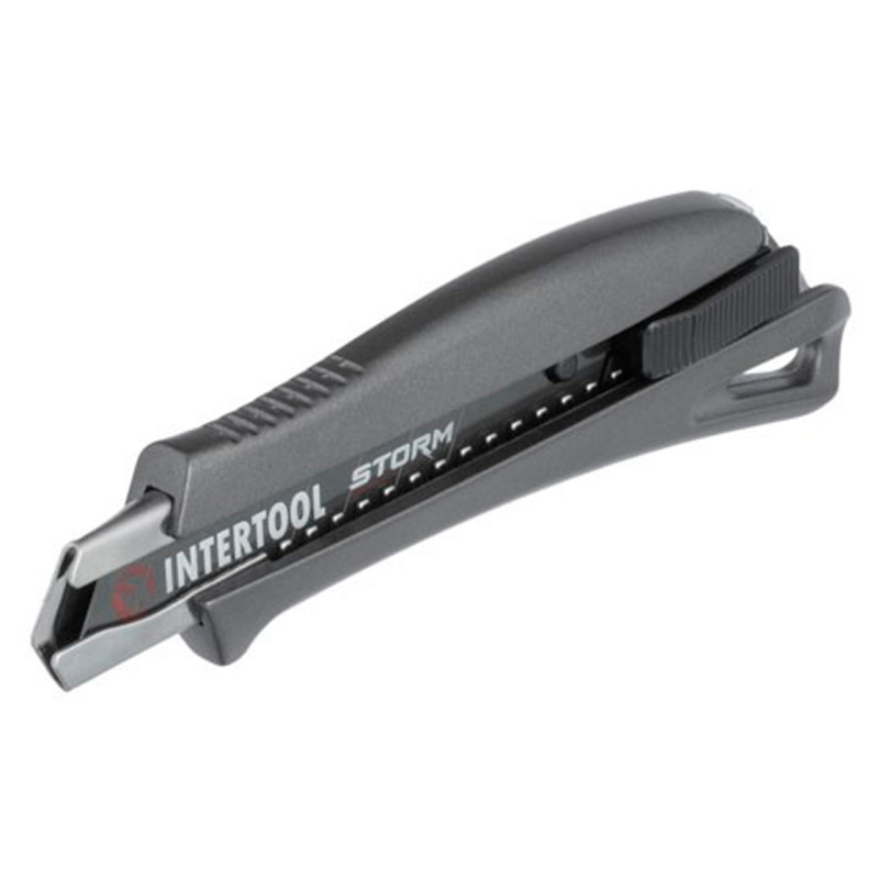 Нож сегментный Intertool-Storm 18 мм алюминиевый (HT-0534)