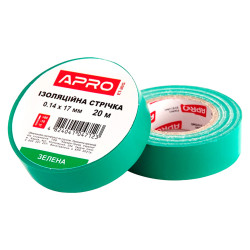 Лента изоляционная Apro 17 x 0.14мм x 20м зеленая (ET-20G) (5 шт.)