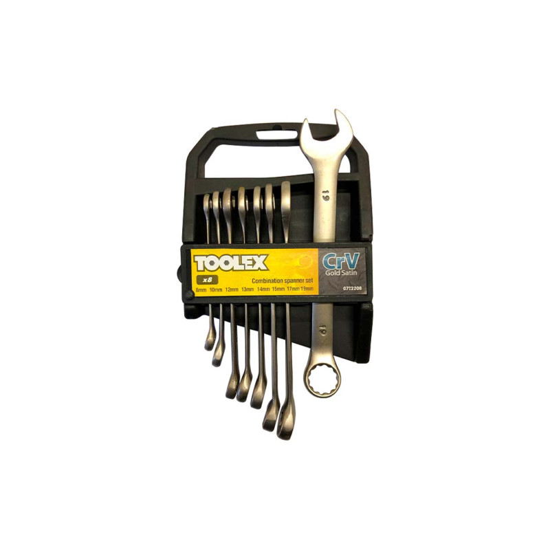 Набор ключей рожково-накидных Toolex 8шт (8-19мм) (07I2208)