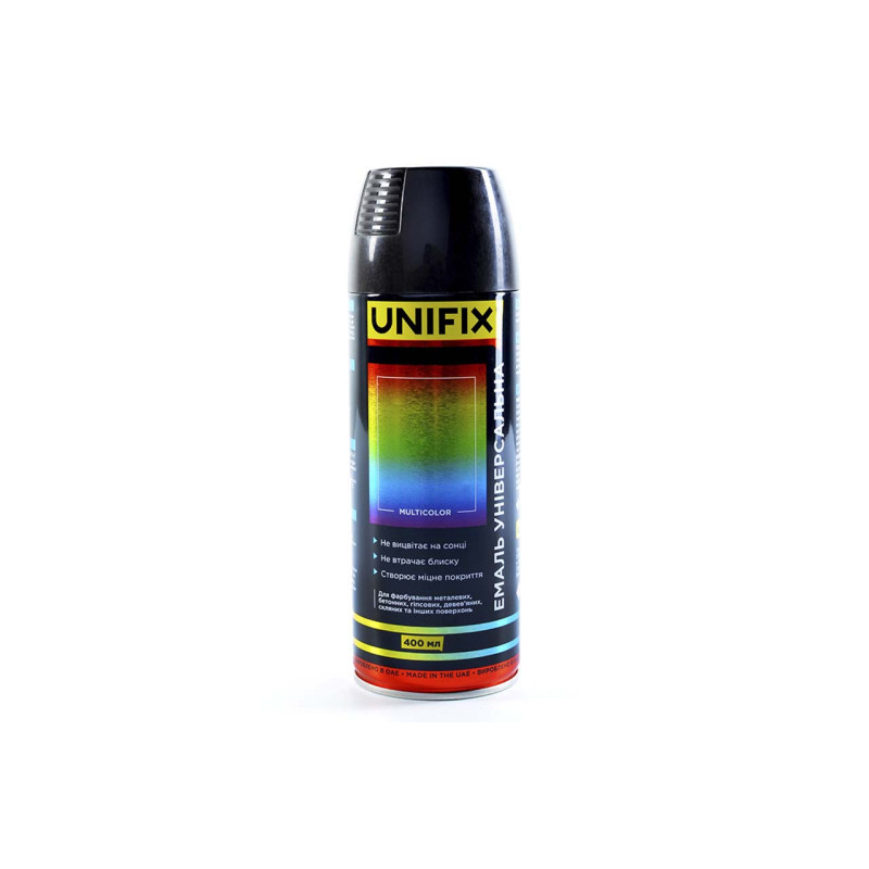 Эмаль универсальная Unifix 400мл RAL 9005 черная (951012)