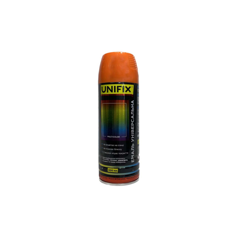 Эмаль универсальная Unifix 400мл RAL 2004 оранжевая (951017)