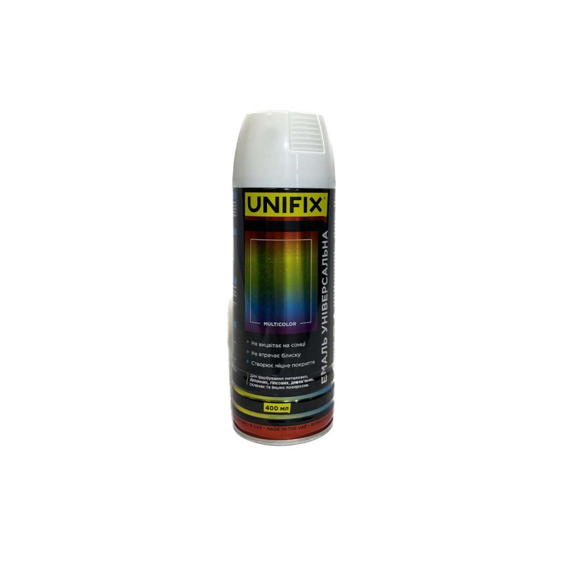 Эмаль универсальная Unifix 400мл RAL 9003 белая (951040)