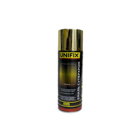Эмаль суперхром Unifix 400мл зеркальная золотая (951053)
