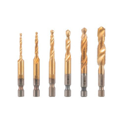Набор сверл-метчиков Intertool M3 x 4 x 5 x 6 x 8 x 10 (6шт) (SD-5841)