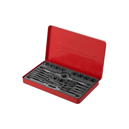 Набор метчиков и плашек Intertool M5 x 6 x 8 x 10 x 12 x 1/8" (24ед) (SD-8026)