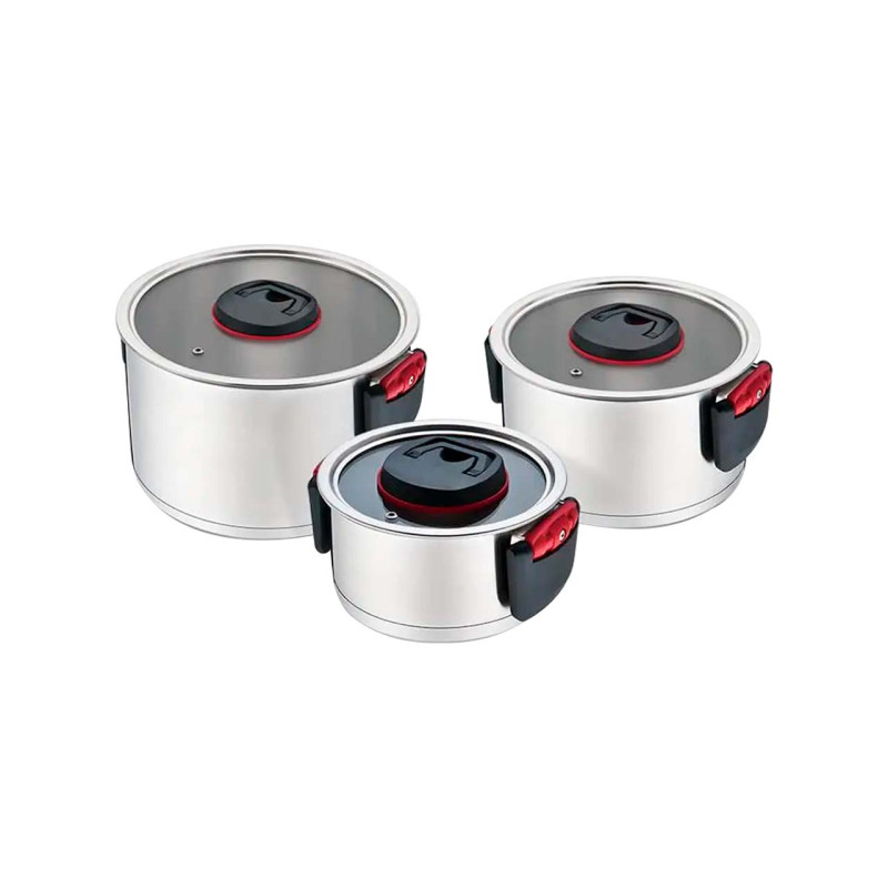 Набор посуды нержавеющий Maestro 1.8 x 3.4 x 5.8л (3шт) (MR-3530-6)