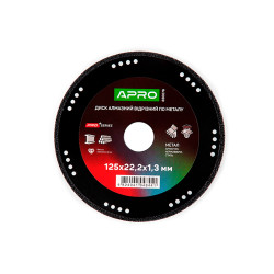 Диск алмазный по металлу Apro 125 x 1.3мм PRO (830076)