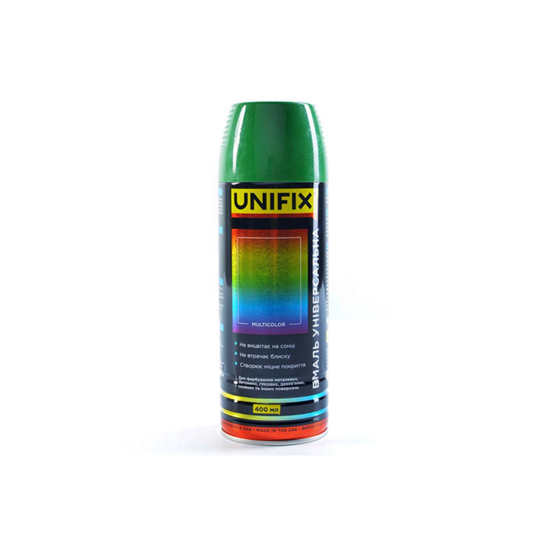 Эмаль универсальная Unifix 400мл RAL 6002 зеленый лиственный (951025)