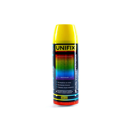 Эмаль универсальная Unifix 400мл RAL 1018 желтый цинковый (951037)