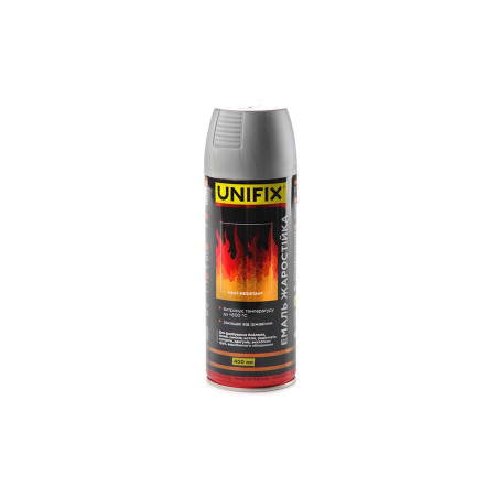 Эмаль жаростойкая Unifix 400мл серебро (951071)