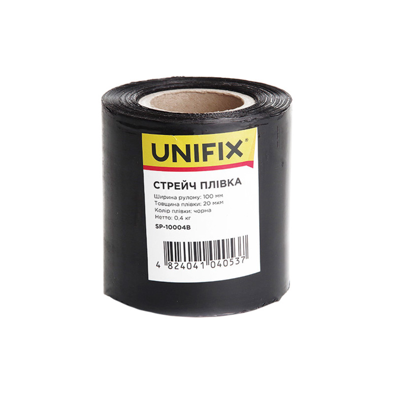 Стрейч пленка Unifix 100мм x 0.4кг x 20мкм черная (SP-10004В)