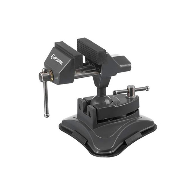 Тиски шарнирные Intertool 70мм x 360° вакуумное крепление (HT-0096)