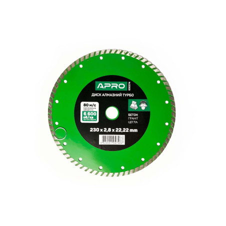 Диск алмазный Apro 230мм x 16-18% турбо (830074)