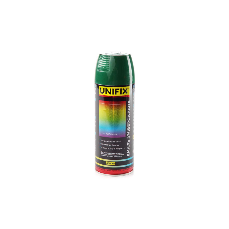 Эмаль универсальная Unifix 400мл RAL 6005 зеленый мох (951026)