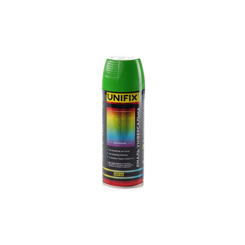 Эмаль универсальная Unifix 400мл RAL 6018 зелено-желтый (951027)