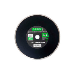 Диск алмазный Apro 230мм x 16-18% плитка (830069)