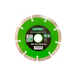 Диск алмазный Apro 125мм x 16-18% сегмент (830061)