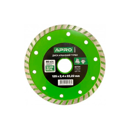 Диск алмазный Apro 125мм x 16-18% турбо (830071)