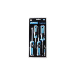 Набор отверток Apro PH1х100 / PH2х100 / SL3х75 / SL5х100мм PRO+ (4шт) (302221)