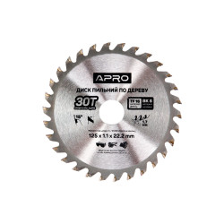 Диск пильный по дереву Apro 125 x 22.2мм x 30T (830102)