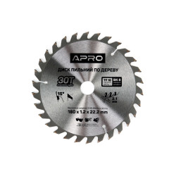 Диск пильный по дереву Apro 180 x 22.220мм x 30T (830134)