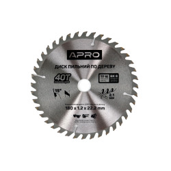 Диск пильный по дереву Apro 180 x 22.220мм x 40T (830135)
