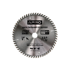 Диск пильный по дереву Apro 180 x 22.220мм x 60T (830137)