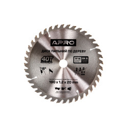 Диск пильный по дереву Apro 190 x 20мм x 40T (830171)