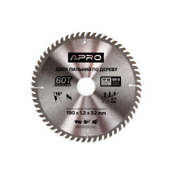 Диск пильный по дереву Apro 190 x 3230мм x 60T (830177)