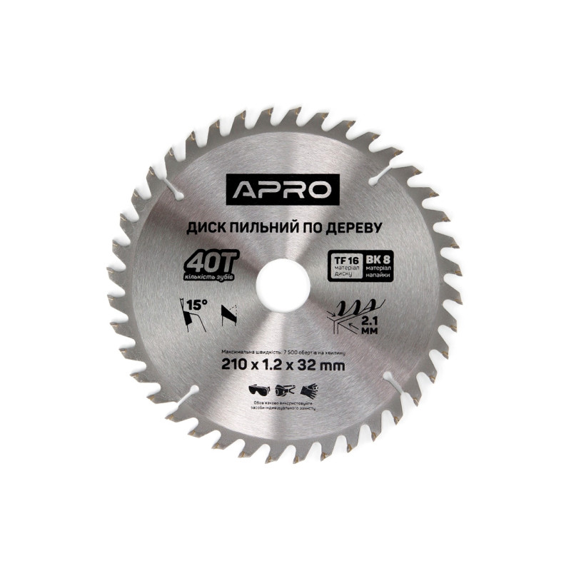 Диск пильный по дереву Apro 210 x 3230мм x 40T (830192)