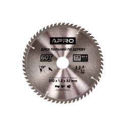 Диск пильный по дереву Apro 210 x 3230мм x 60T (830194)