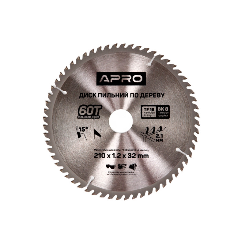 Диск пильный по дереву Apro 210 x 3230мм x 60T (830194)