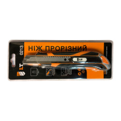 Нож сегментный LT 18мм автозамок прорезиненный PRO (0213)