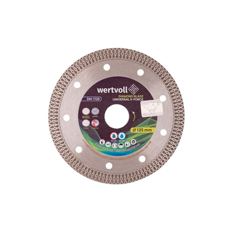 Диск алмазный для керамогранита Wertvoll 125мм Universal X-Force (DM-1125)