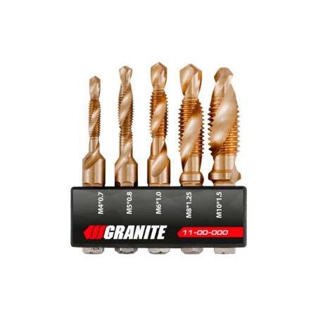 Набор сверл-метчиков Granite М4 x 5 x 6 x 8 x 10 (5шт) (11-00-000)