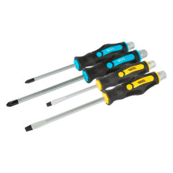 Набор отверток ударных Mastertool PH2 x PH3 x SL6 x SL8 (4шт) (40-1154)
