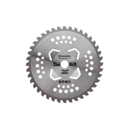 Диск для триммера Intertool 255мм x 40Т победитовый подрезной 4 (DT-2350)