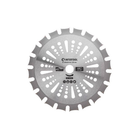 Диск для триммера Intertool 255мм x 40Т победитовый двусторонний (DT-2351)
