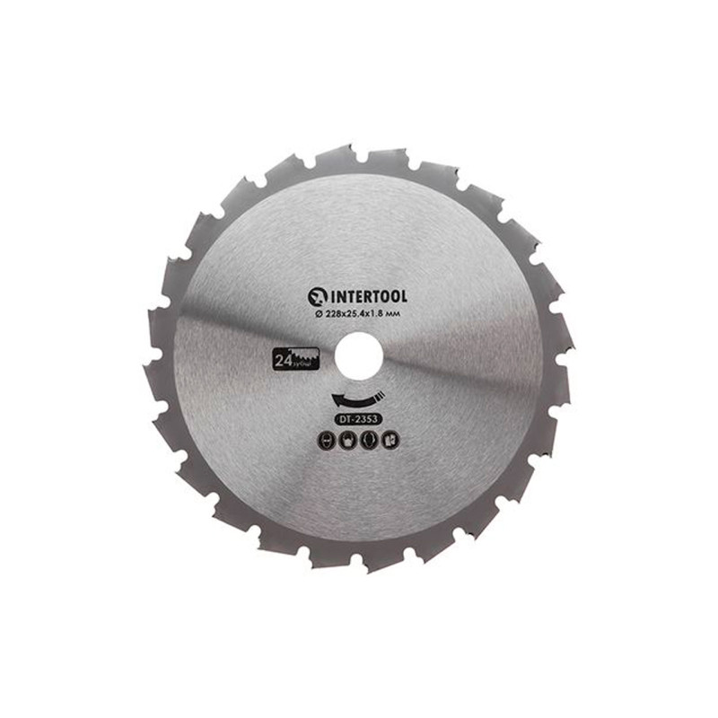 Диск для триммера Intertool 228мм x 24Т победитовый (DT-2353)