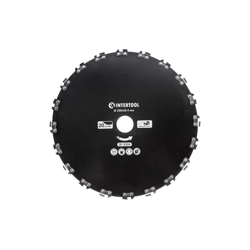 Диск для триммера Intertool 230мм x 20Т цепной (DT-2354)