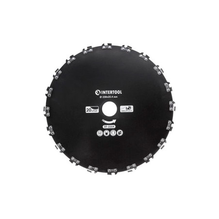 Диск для триммера Intertool 230мм x 20Т цепной (DT-2354)
