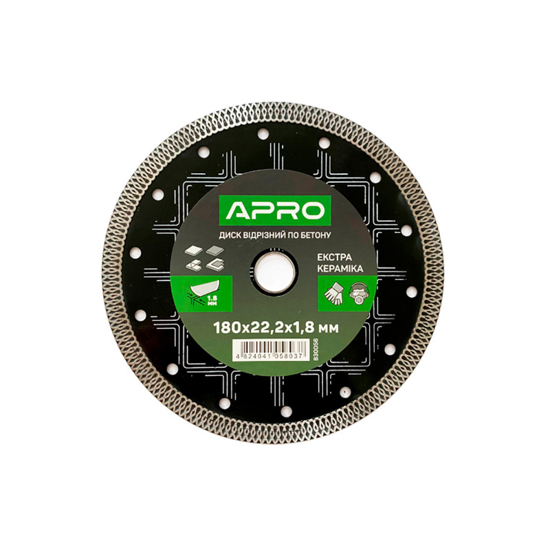 Диск алмазный Apro 180мм x 22-24% керамика экстра (830056)