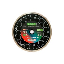 Диск алмазный Apro 230мм x 22-24% керамика ультра (830082)
